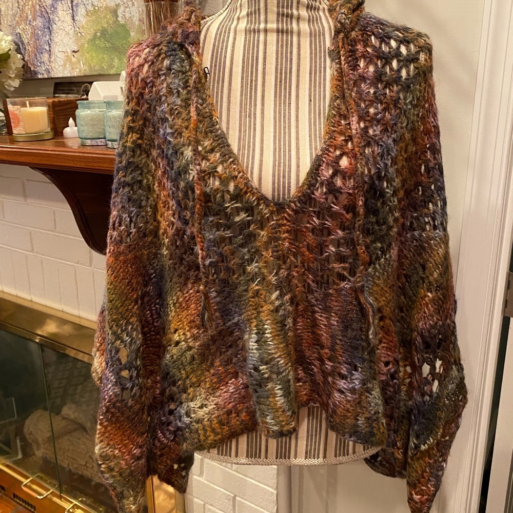 🌾Vintage Express Bohemian Sweater Poncho